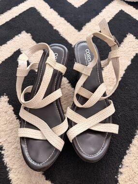 Cordani Neutral Beige Braided-Strap Women's Sandals